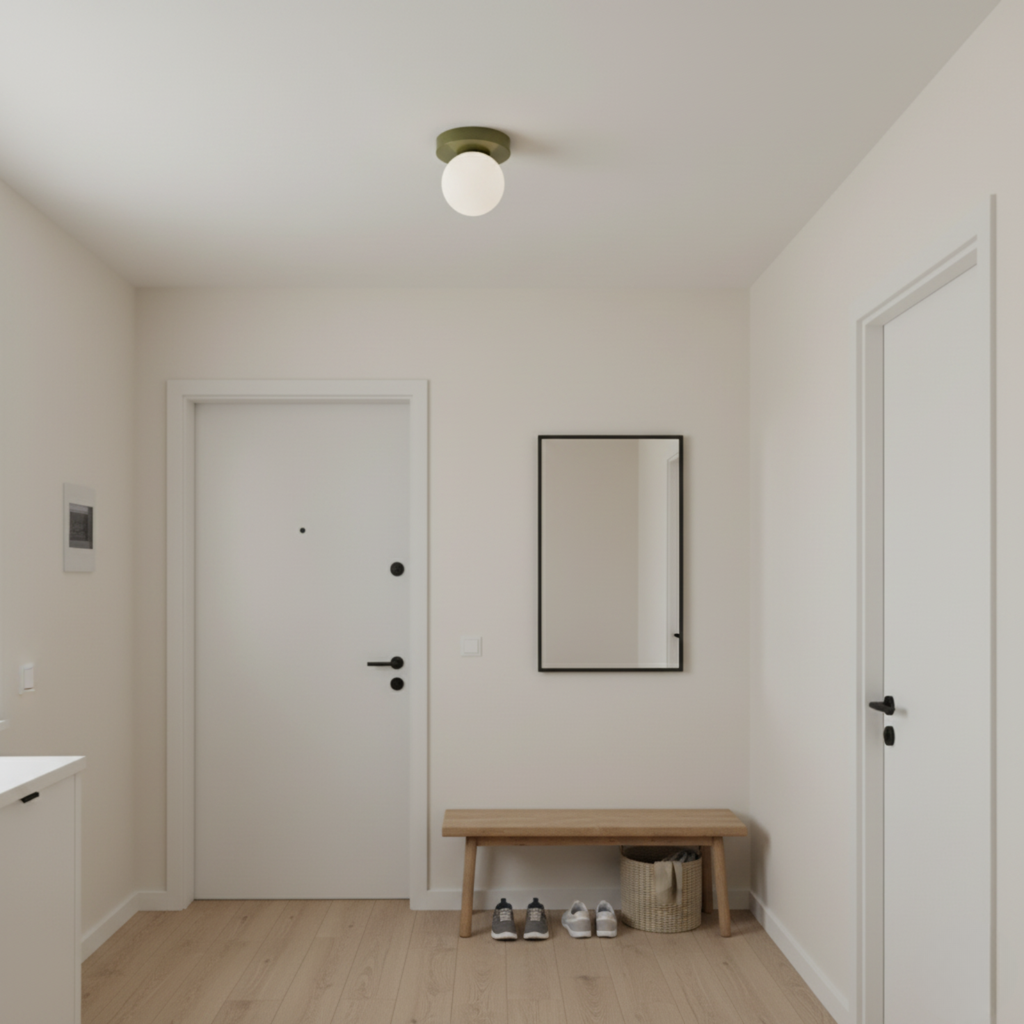 Frosted Glass Globe Wall or Ceiling Light, 12cm, G9 LED Included