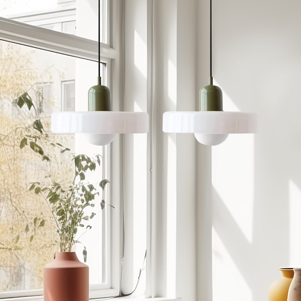 Double Glass Pendant Light 35 cm with G9 Fitting, Modern