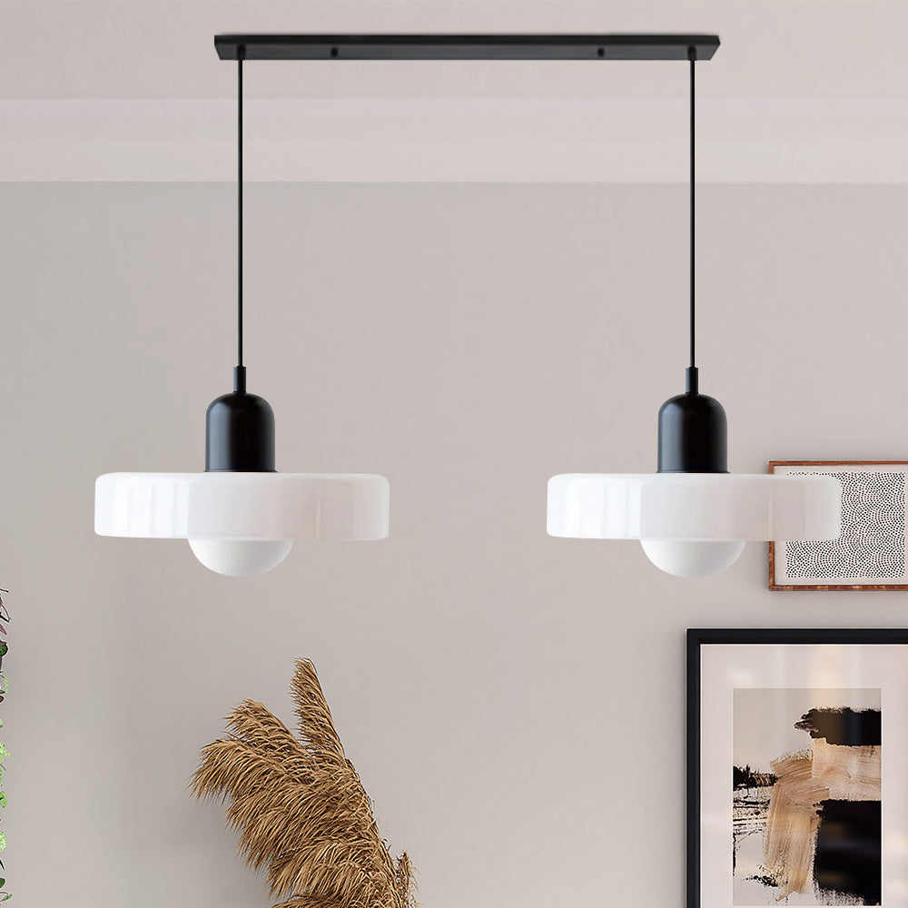 Double Glass Pendant Light 35 cm with G9 Fitting, Modern