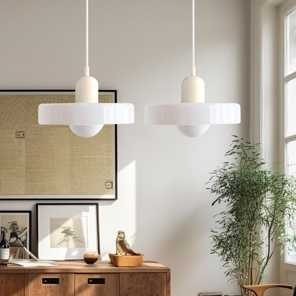 Double Glass Pendant Light 35 cm with G9 Fitting, Modern
