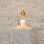 Marble-Effect Candle Warmer Lamp, Flameless Wax Melting