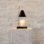 Marble-Effect Candle Warmer Lamp, Flameless Wax Melting