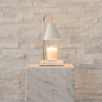 Marble-Effect Candle Warmer Lamp, Flameless Wax Melting