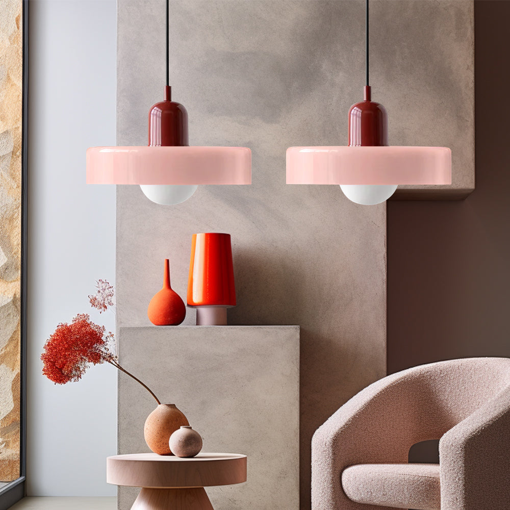 Double Glass Pendant Light 35 cm with G9 Fitting, Modern