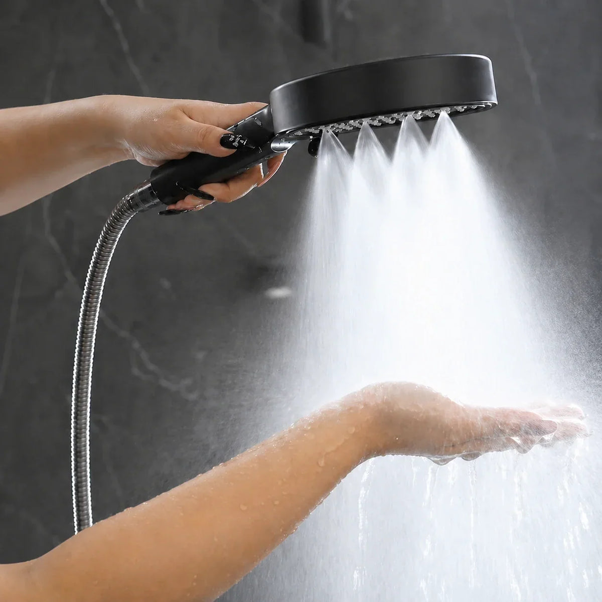 Seven-Mode Handheld Shower Head with Pressure Boost