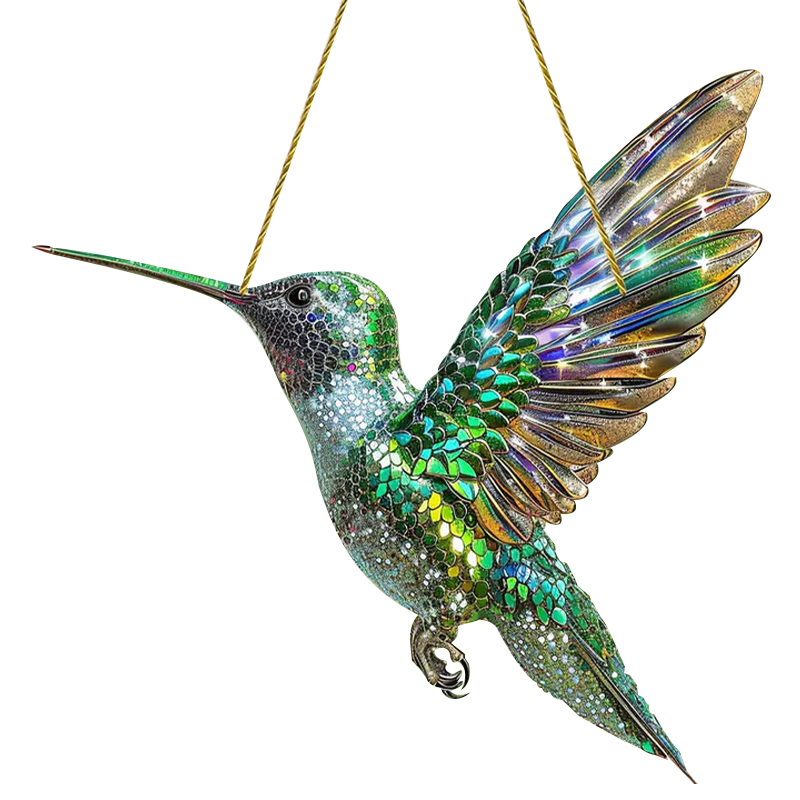 Hummingbird Suncatcher in Coloured Acrylic, 20 x 20cm