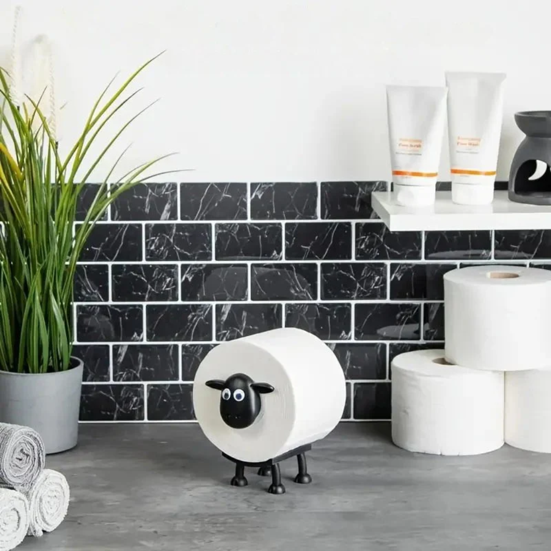 Sheep Toilet Roll Holder Set of 3, Freestanding Decorative