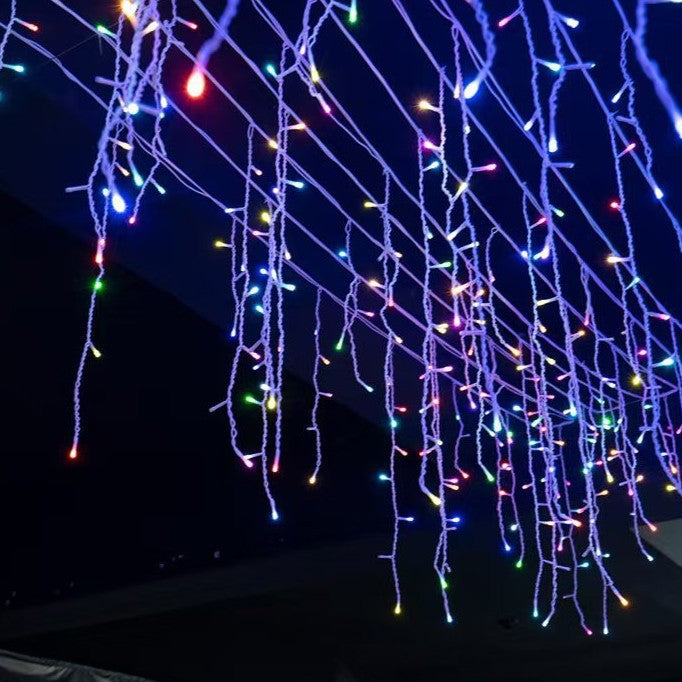 50m LED Icicle Curtain Lights, Outdoor Waterfall Effect
