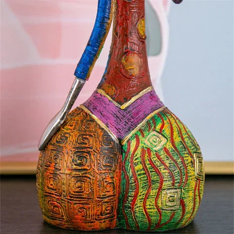 Abstract Female Figure Sculpture in Resin, Hand-Finished