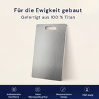 Titanium-Finish Chopping Board with Smooth Surface, 34 x 23cm