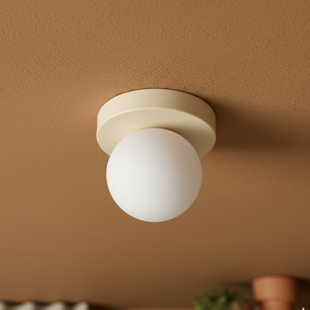 Frosted Glass Globe Wall or Ceiling Light, 12cm, G9 LED Included