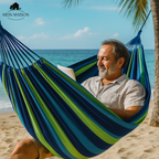 Portable Cotton Canvas Hammock with Carry Bag, 200kg Capacity