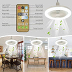 Ceiling Fan with LED Light, E27 Fit, Remote Control, 2100lm