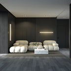 Linear LED Wall Light with Integrated Strip, Black or White