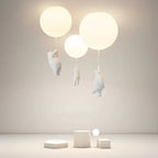Kids Bear and Balloon Pendant Light with Warm LED