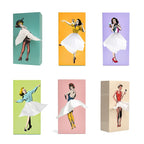 Sculptural Tissue Box with Flying Skirt Figure, 25 x 13 cm
