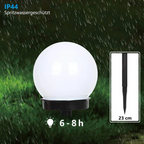 Solar Globe Garden Lights, Set of 3, Waterproof Path Lighting