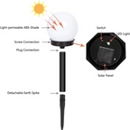 Solar Globe Garden Lights, Set of 3, Waterproof Path Lighting