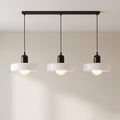 3-Light Coloured Glass Pendant, Geometric Design, 3000K