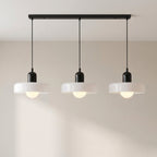 3-Light Coloured Glass Pendant, Geometric Design, 3000K