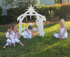 Outdoor Nativity Set with Figures, Weather Resistant, Two Sizes