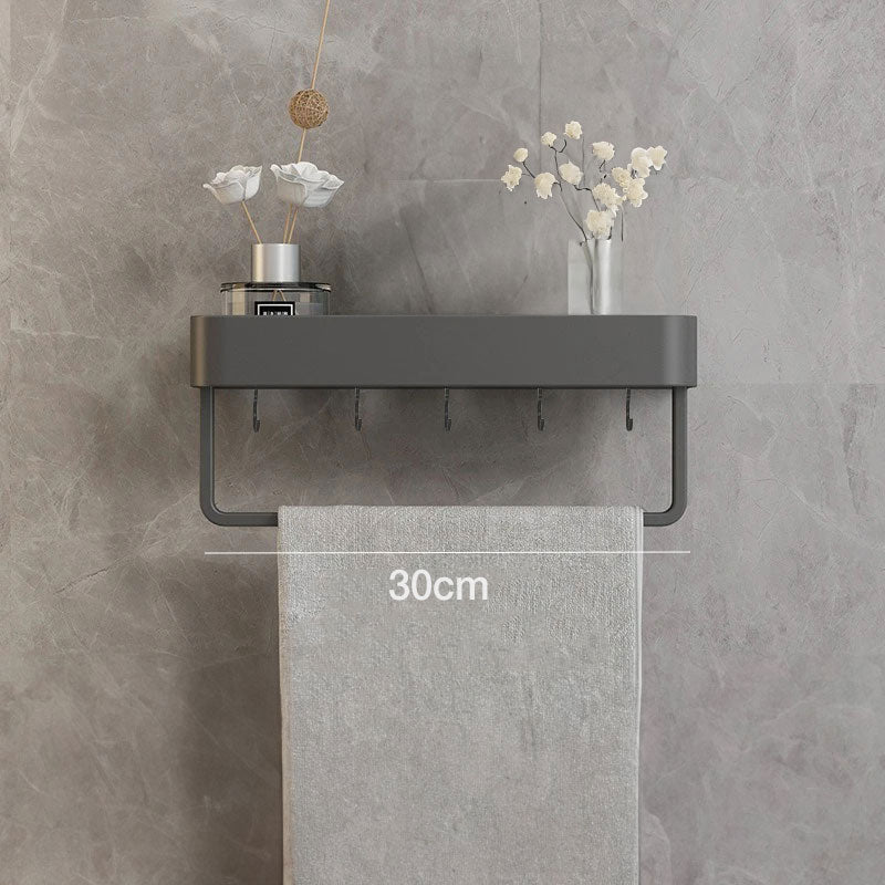Bathroom Wall Shelf with Towel Rail, 30 to 60 cm