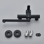 Wall Mounted Tap with Twin Handles and 360 Swivel Spout