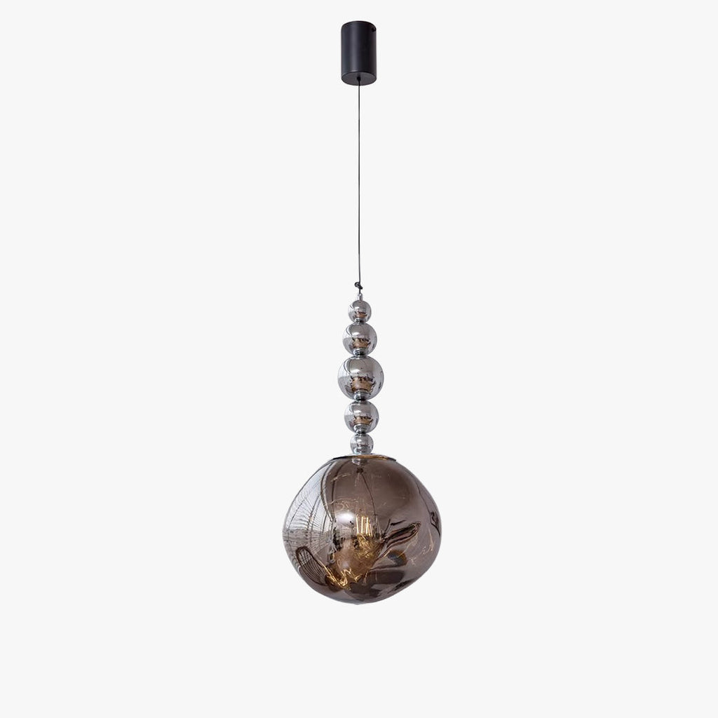 Sculptural Melt Pendant Light in Silver or Smoke Grey, 2 or 5 Globes