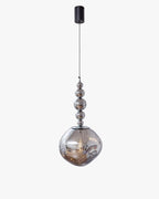 Sculptural Melt Pendant Light in Silver or Smoke Grey, 2 or 5 Globes