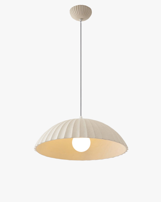 Plaster Dome Pendant Light in White or Grey, Minimalist Design
