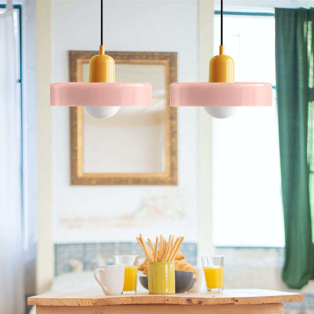 Double Glass Pendant Light 35 cm with G9 Fitting, Modern