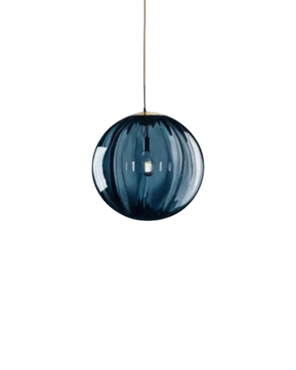 Textured Glass Globe Pendant Light, Adjustable Drop