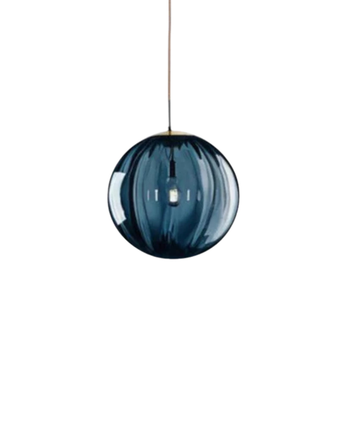 Textured Glass Globe Pendant Light, Adjustable Drop