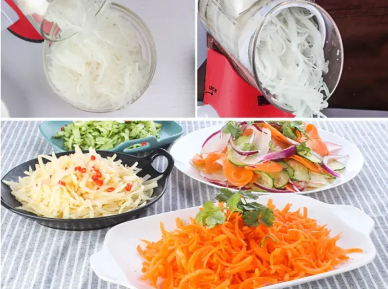 Vegetable Slicer with Interchangeable Stainless Steel Blades