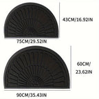 Half Round Rubber Doormat, Non-Slip for Indoors and Outdoors
