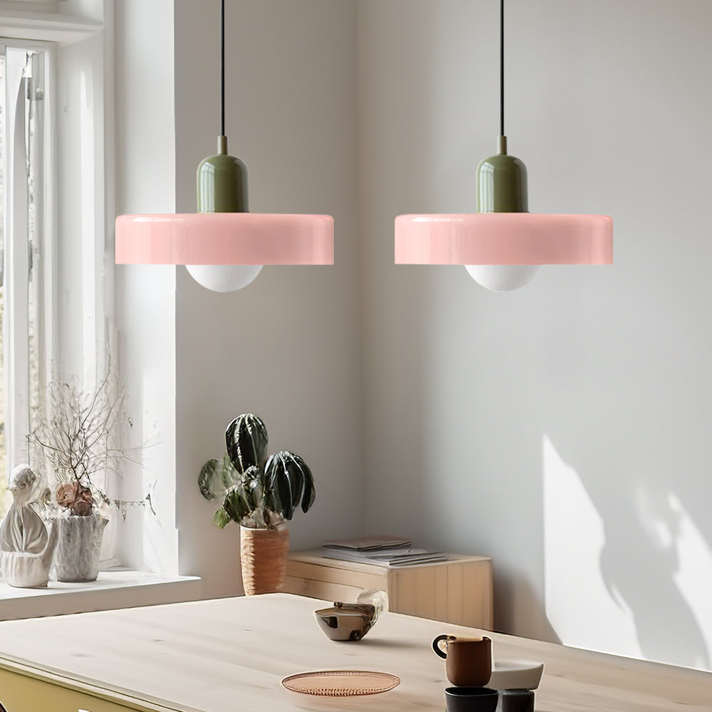 Double Glass Pendant Light 35 cm with G9 Fitting, Modern