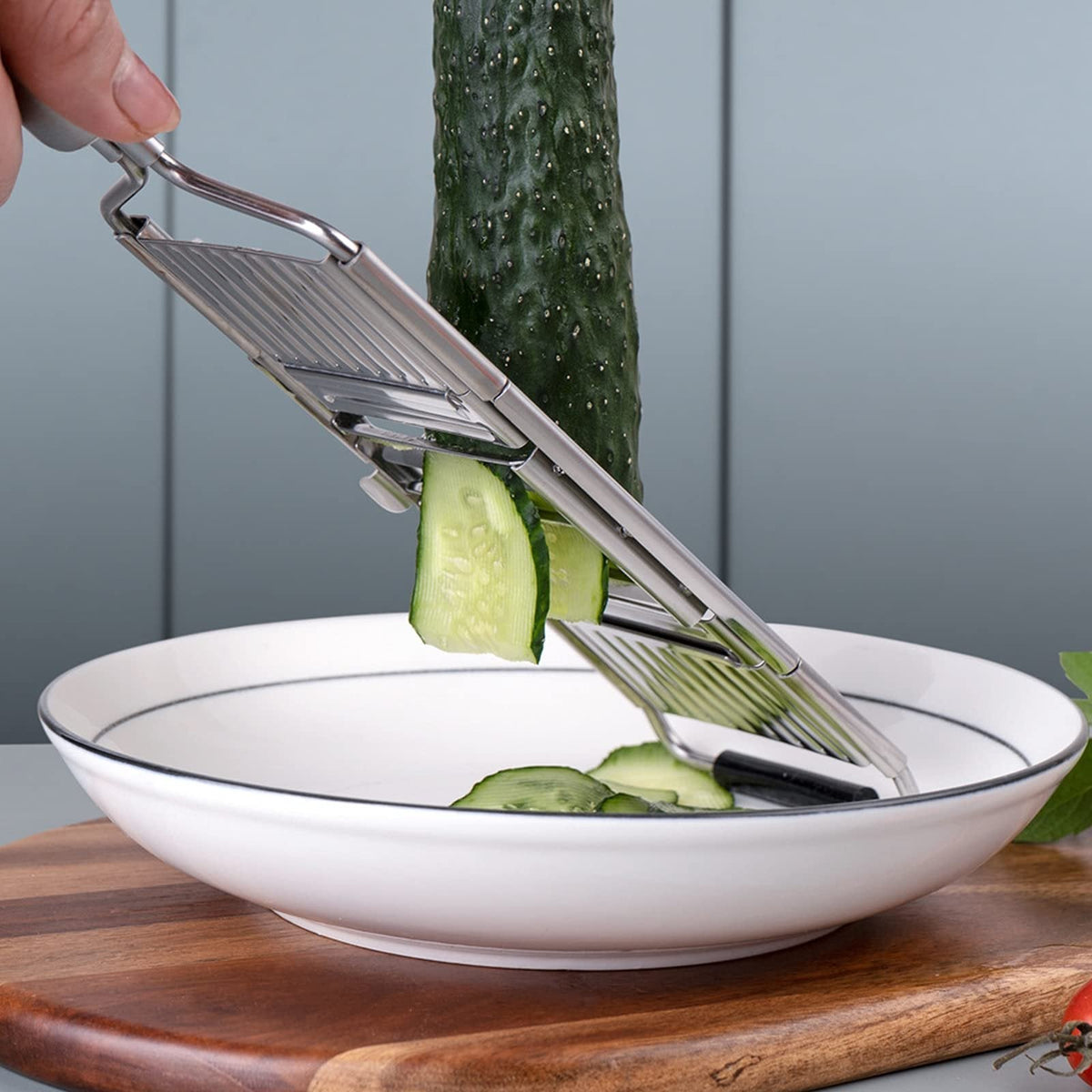 Multi-Blade Vegetable Slicer with Ergonomic Handle
