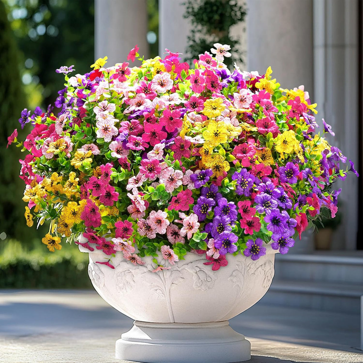 UV-Resistant Artificial Flowers for Indoors and Out, 120-480 Pcs