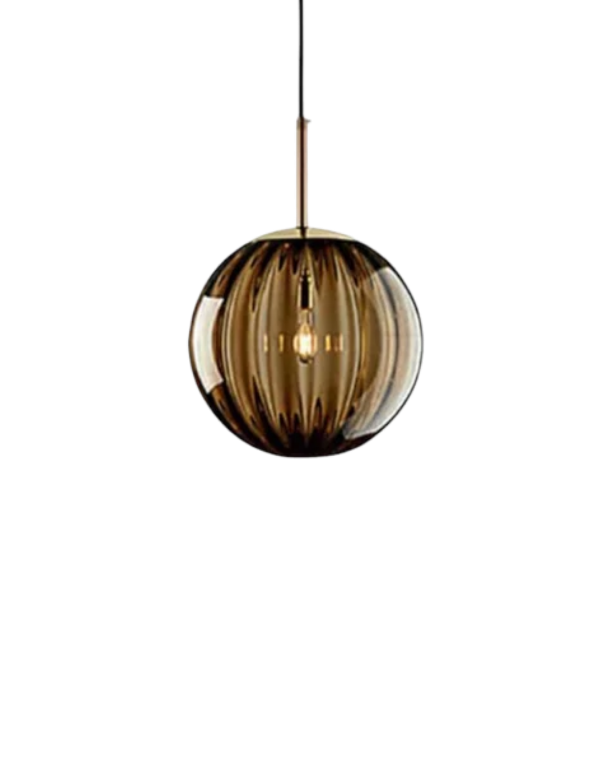 Textured Glass Globe Pendant Light, Adjustable Drop