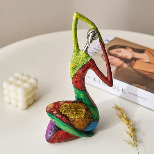 Abstract Female Figure Sculpture in Resin, Hand-Finished