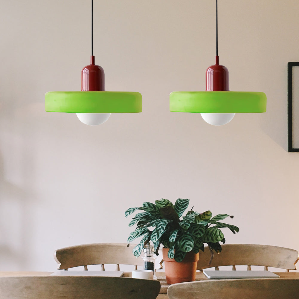 Double Glass Pendant Light 35 cm with G9 Fitting, Modern