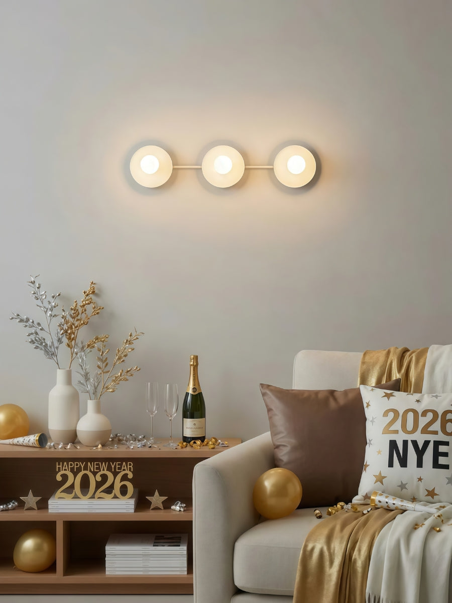 Minimalist 3-Light Wall Light, 55.9cm Wide, Eight Colours
