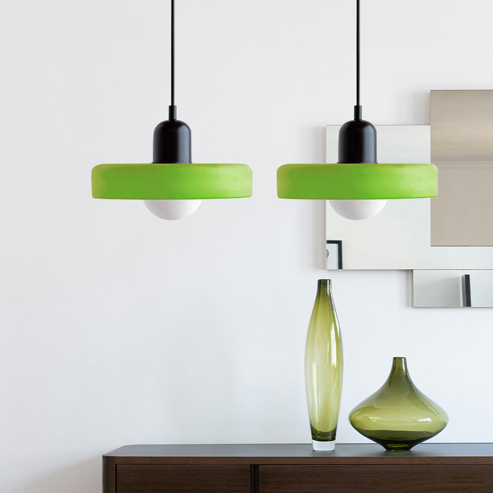 Double Glass Pendant Light 35 cm with G9 Fitting, Modern