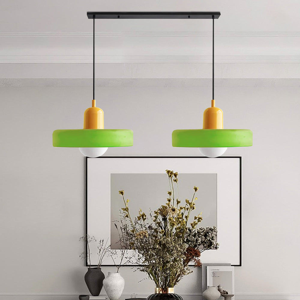 Double Glass Pendant Light 35 cm with G9 Fitting, Modern