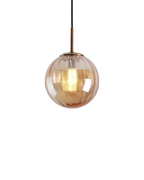 Textured Glass Globe Pendant Light, Adjustable Drop