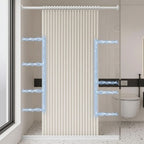 Magnetic Folding Shower Screen, Waterproof PVC Divider