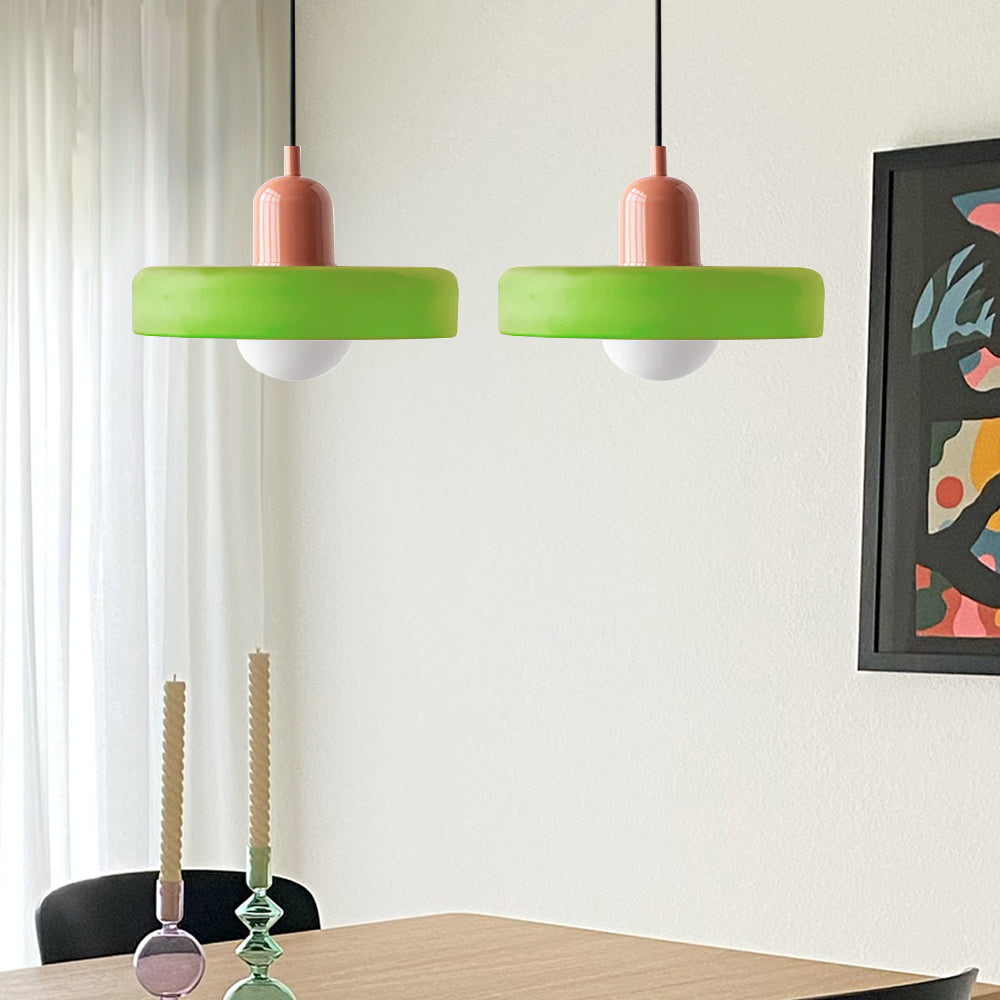 Double Glass Pendant Light 35 cm with G9 Fitting, Modern