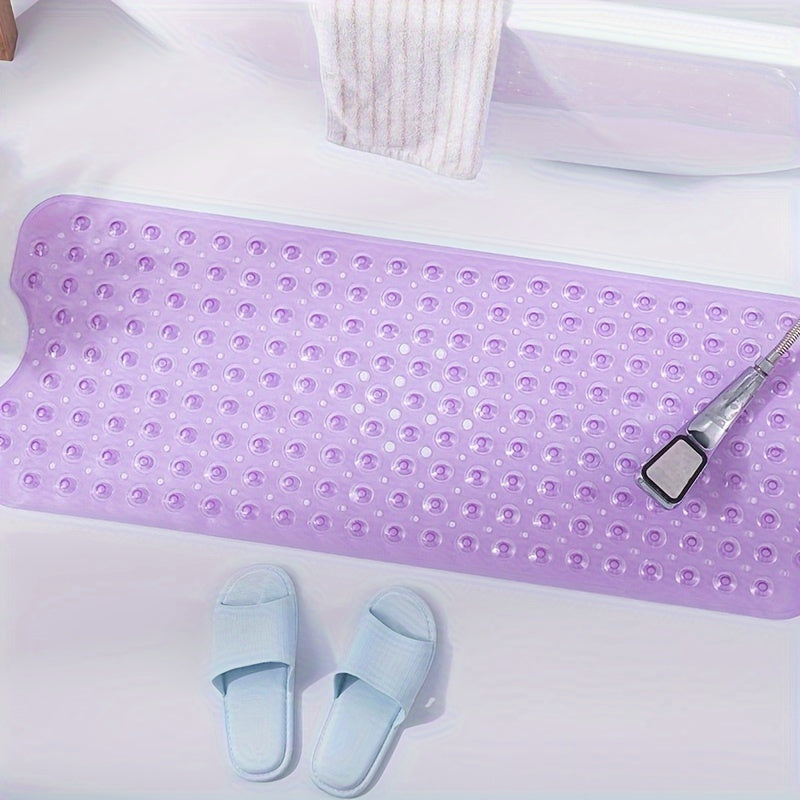 Extra-Long Non-Slip Bath Mat with Suction Cups, 101 x 40cm