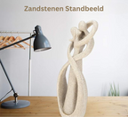Abstract Sandstone Embrace Sculpture for Shelf or Sideboard