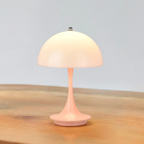 Cordless Rechargeable LED Table Lamp in Metal and Glass